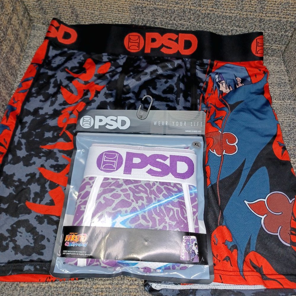 PSD Men's Standard length MicroMesh Boxer Briefs Naruto 2 pc set